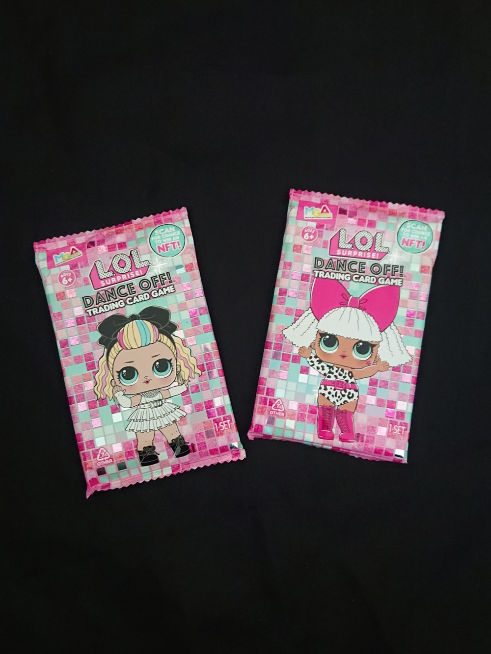 L.O.L. Surprise! Pink Dance Off Trading Card Booster Packs x2 - Sealed LOL